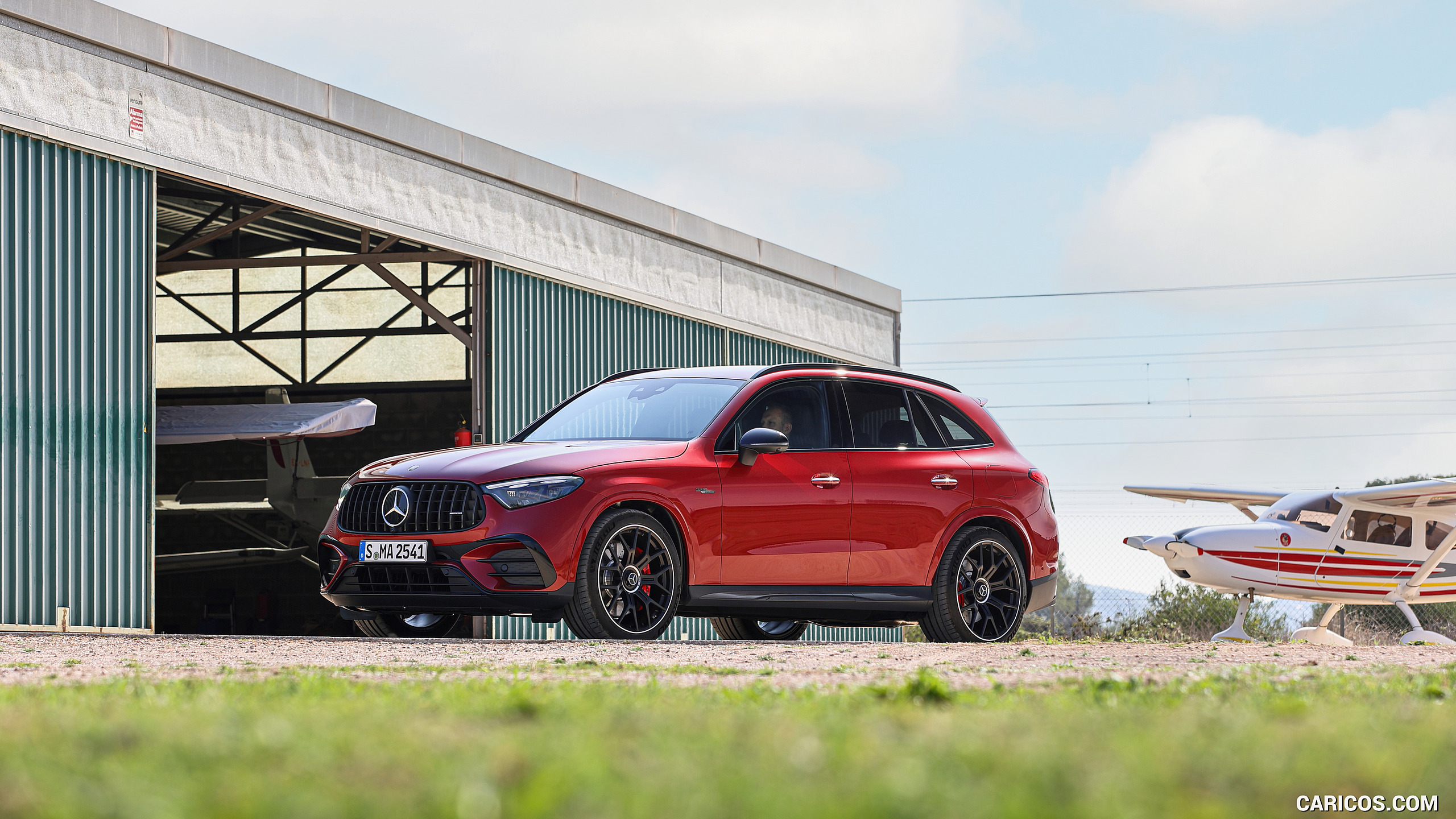 2025 Mercedes-AMG GLC 63 S E PERFORMANCE (Color: Patagonia Red Metallic) - Front Three-Quarter, #113 of 210