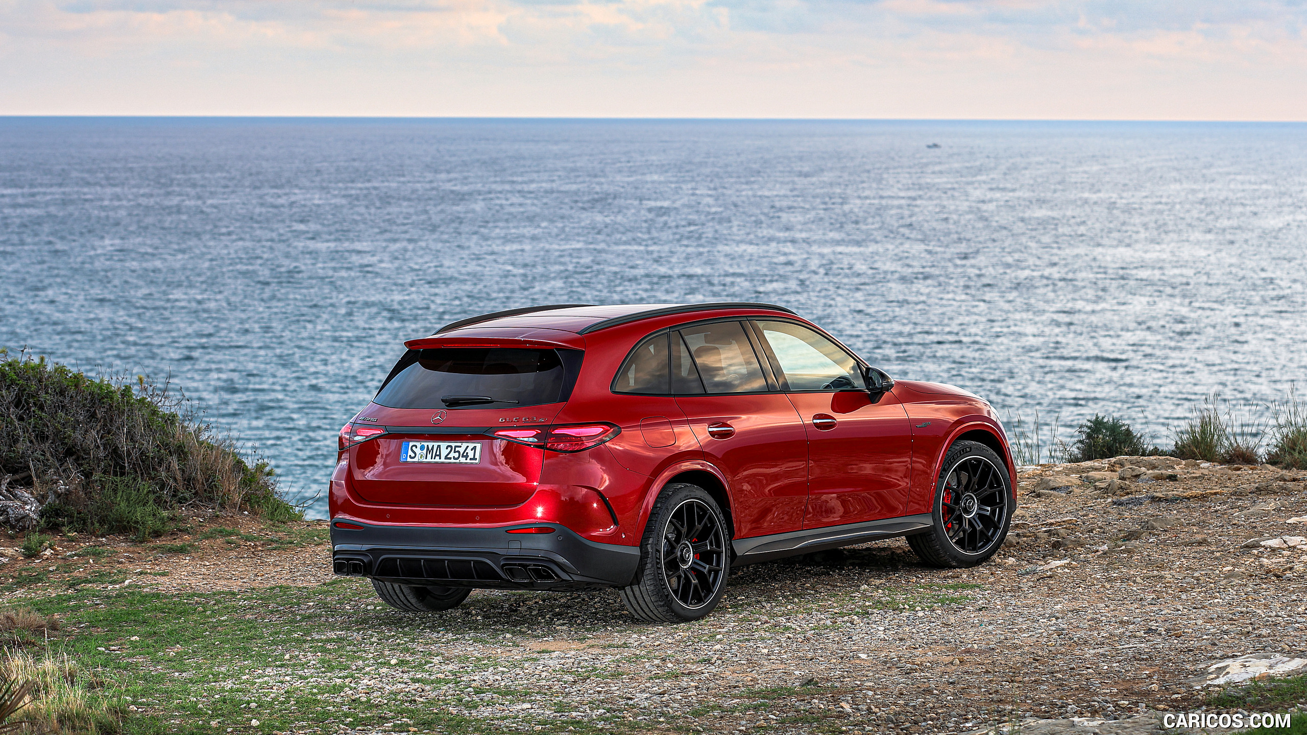 2025 Mercedes-AMG GLC 63 S E PERFORMANCE (Color: Patagonia Red Metallic) - Rear Three-Quarter, #100 of 210