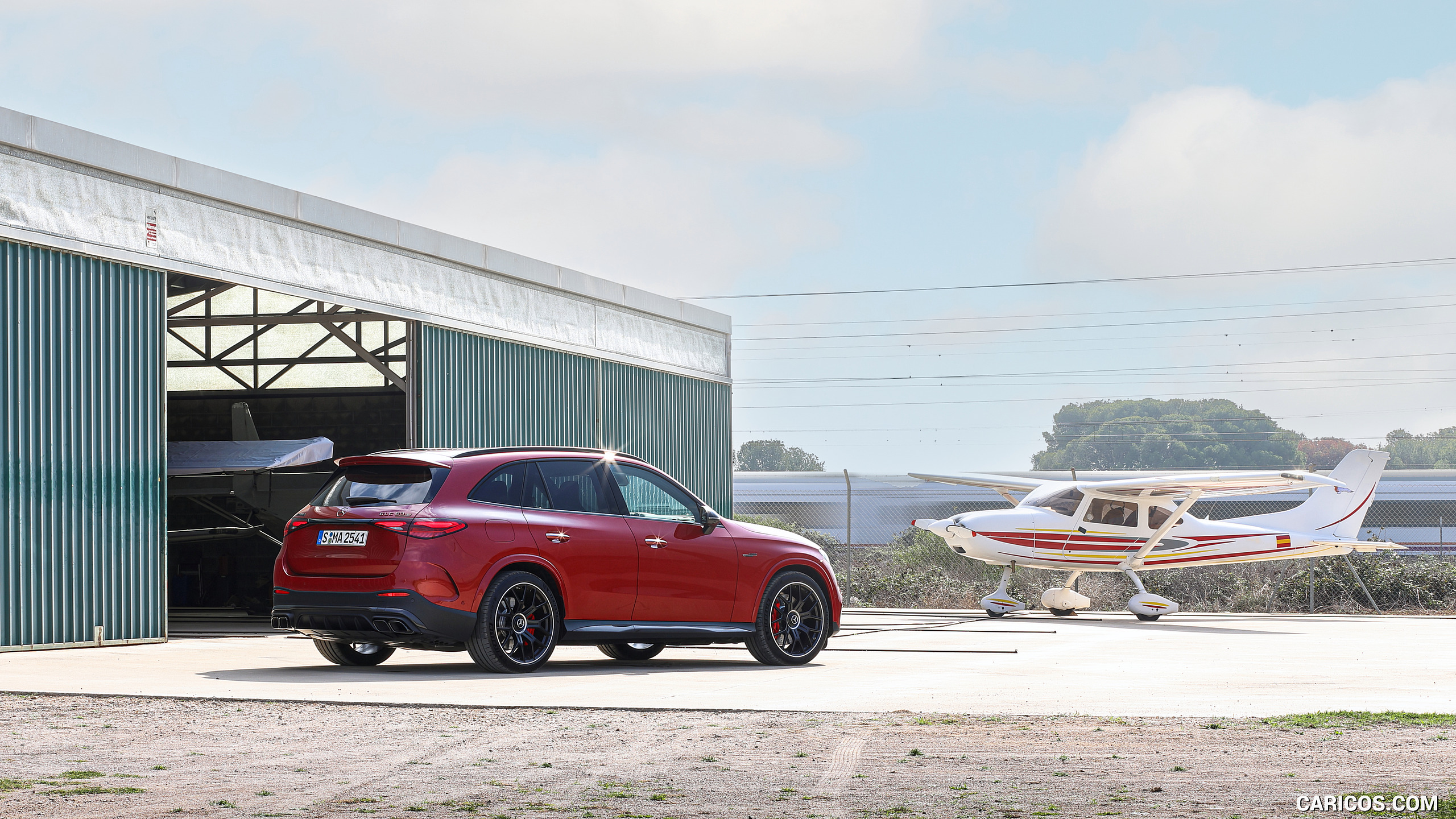 2025 Mercedes-AMG GLC 63 S E PERFORMANCE (Color: Patagonia Red Metallic) - Rear Three-Quarter, #116 of 210