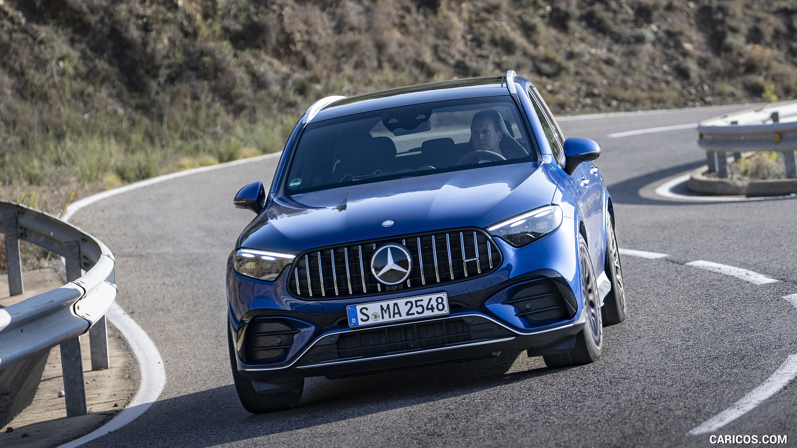 2025 Mercedes-AMG GLC 63 S E PERFORMANCE (Color: Spectral Blue Metallic) - Front, #1 of 210