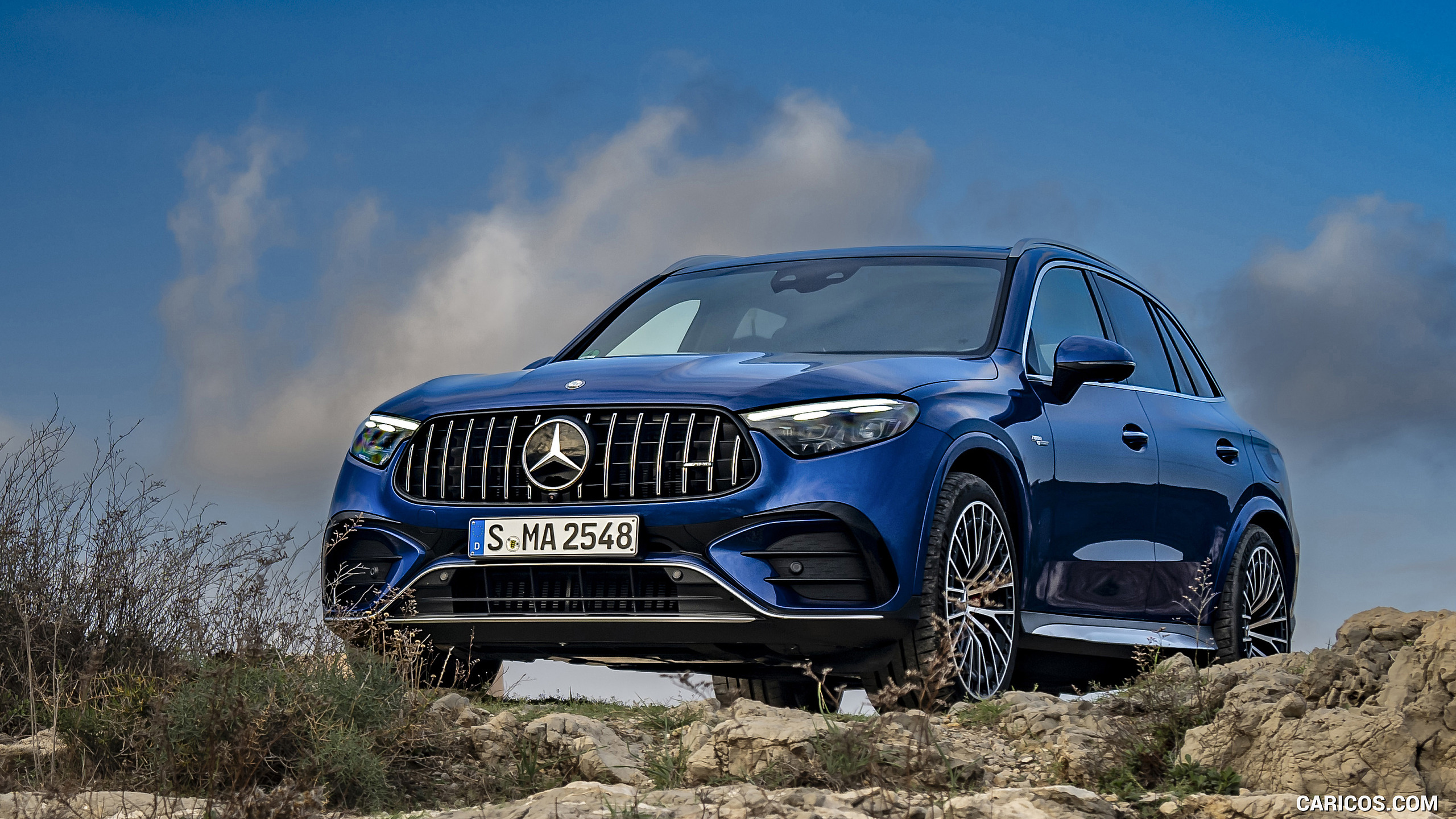 2025 Mercedes-AMG GLC 63 S E PERFORMANCE (Color: Spectral Blue Metallic) - Front, #56 of 210