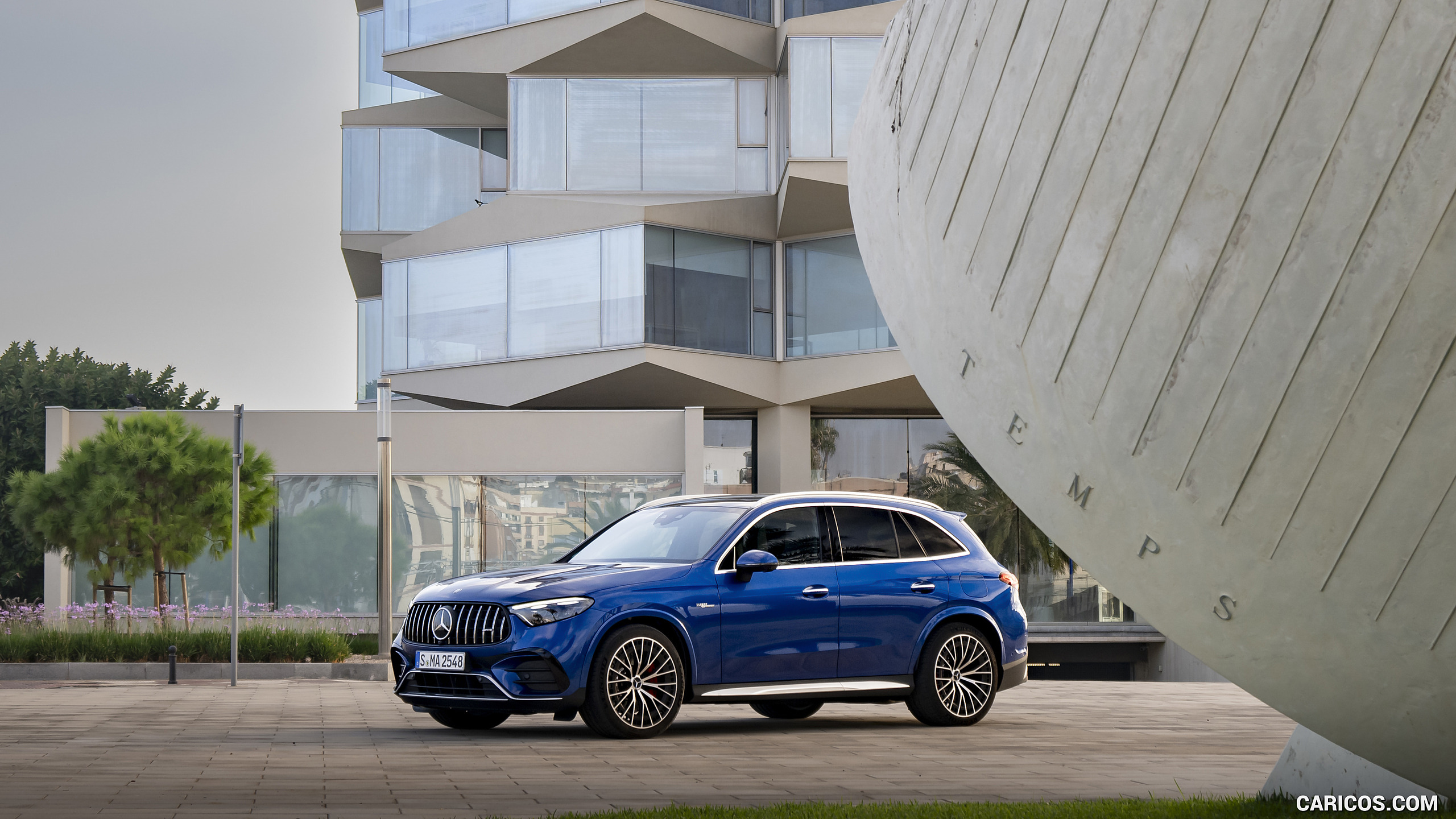 2025 Mercedes-AMG GLC 63 S E PERFORMANCE (Color: Spectral Blue Metallic) - Front Three-Quarter, #31 of 210