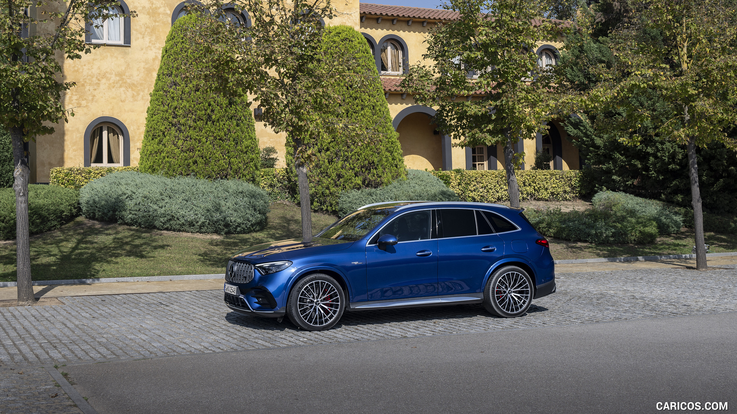 2025 Mercedes-AMG GLC 63 S E PERFORMANCE (Color: Spectral Blue Metallic) - Front Three-Quarter, #36 of 210