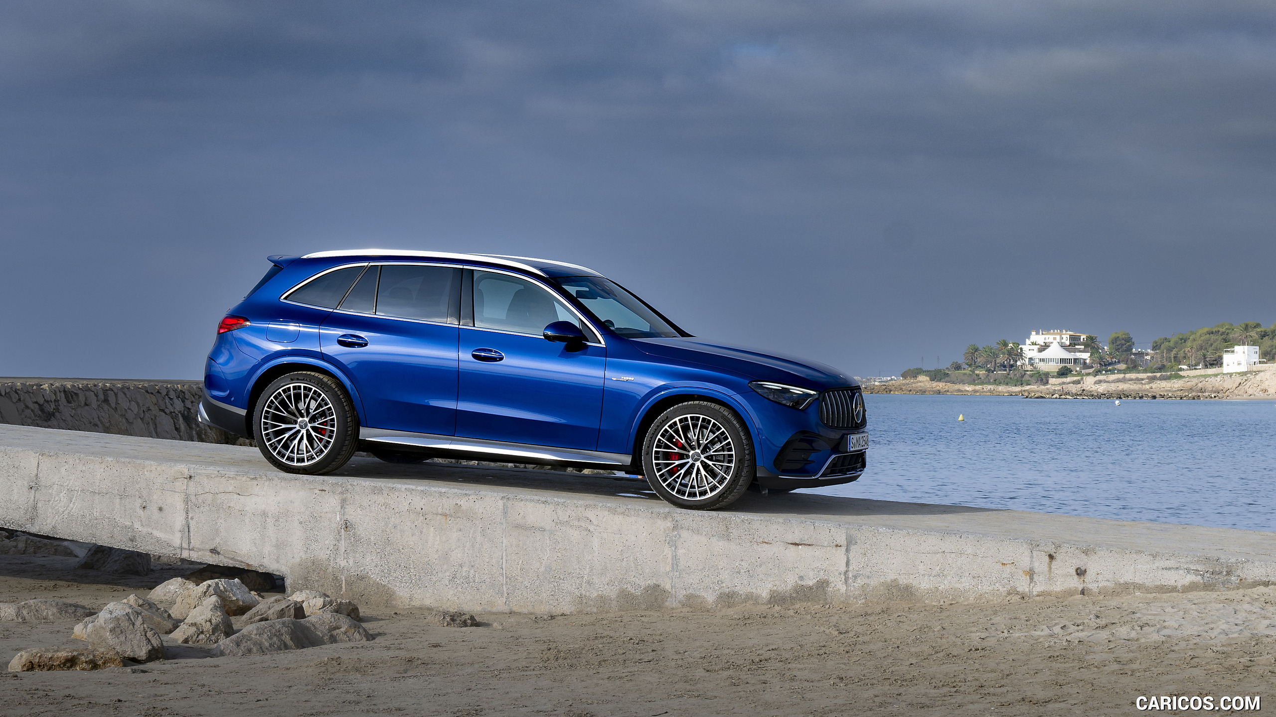 2025 Mercedes-AMG GLC 63 S E PERFORMANCE (Color: Spectral Blue Metallic) - Front Three-Quarter, #40 of 210