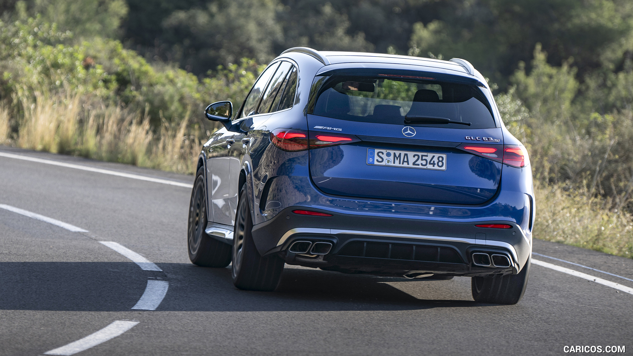 2025 Mercedes-AMG GLC 63 S E PERFORMANCE (Color: Spectral Blue Metallic) - Rear, #4 of 210