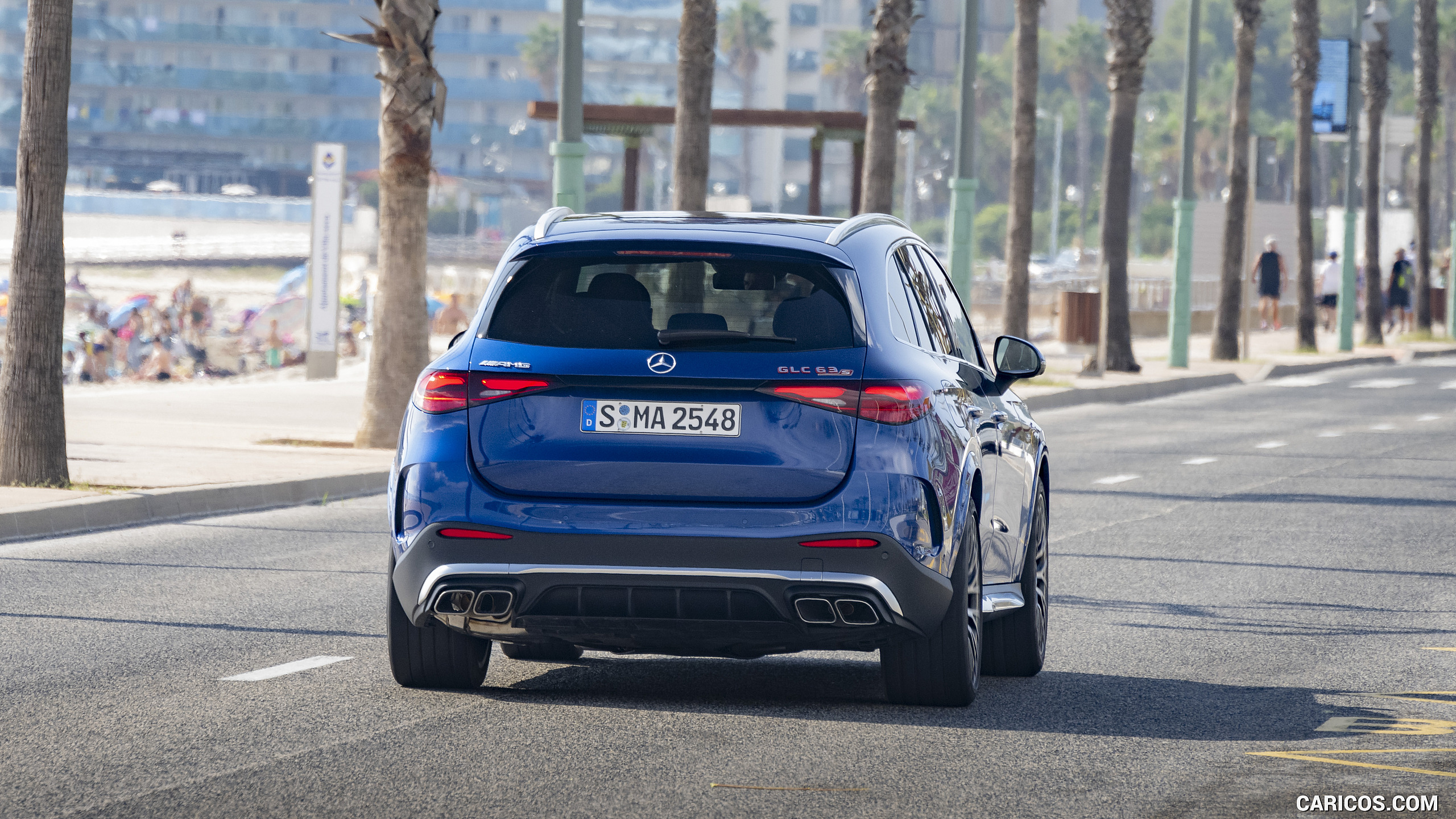 2025 Mercedes-AMG GLC 63 S E PERFORMANCE (Color: Spectral Blue Metallic) - Rear, #16 of 210