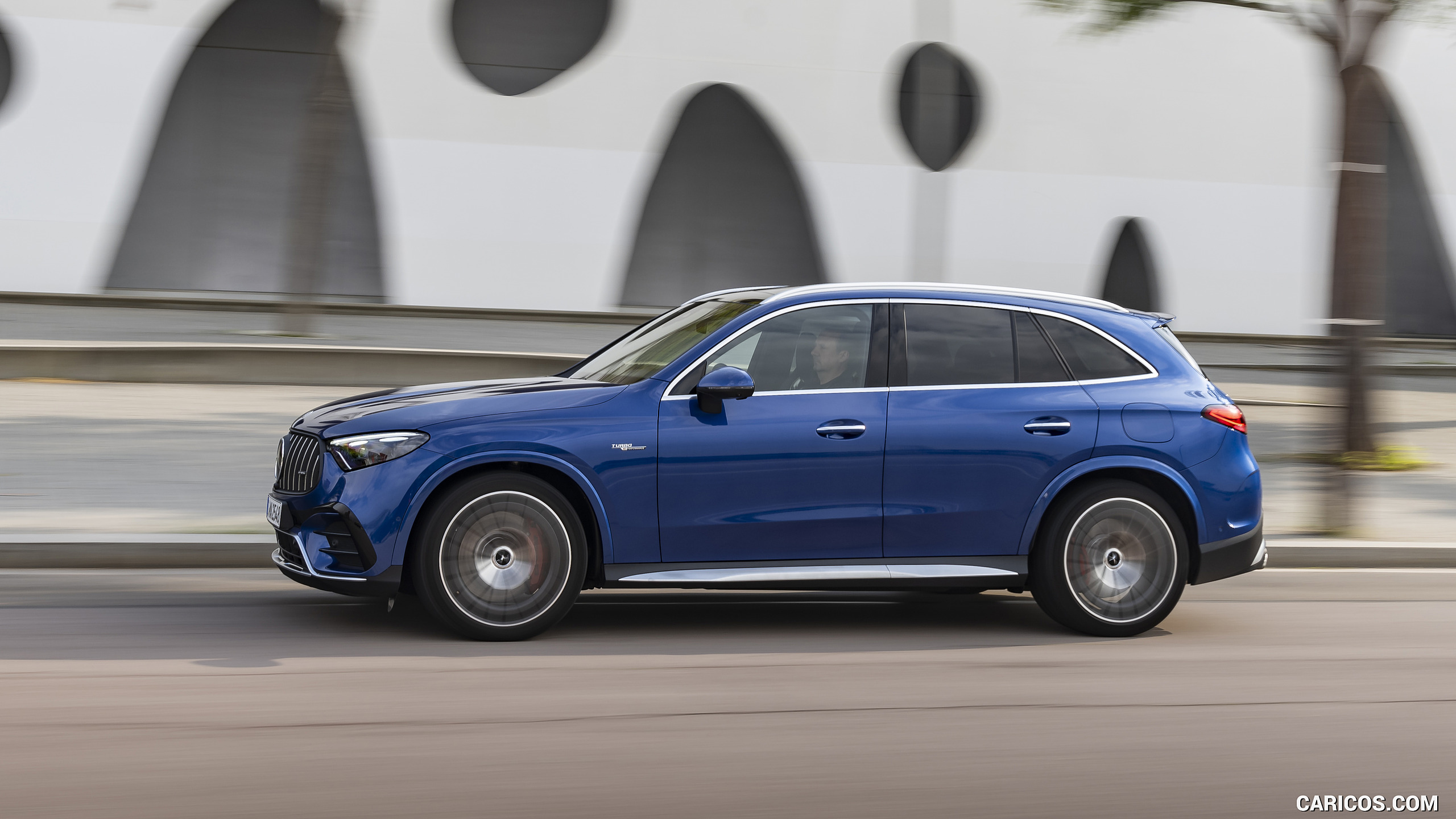 2025 Mercedes-AMG GLC 63 S E PERFORMANCE (Color: Spectral Blue Metallic) - Side, #15 of 210