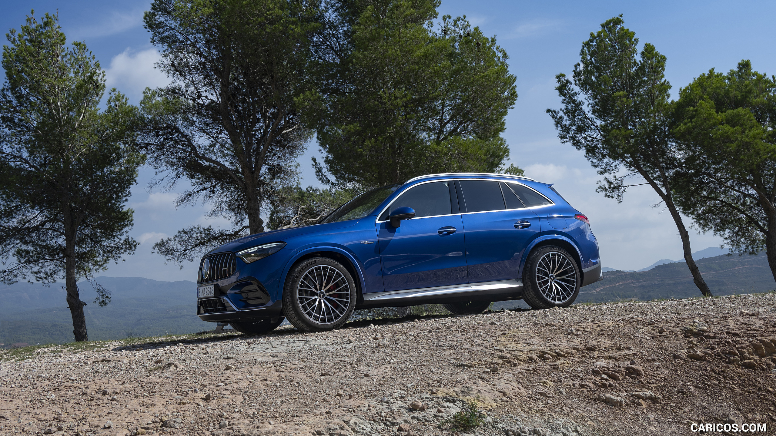 2025 Mercedes-AMG GLC 63 S E PERFORMANCE (Color: Spectral Blue Metallic) - Side, #25 of 210