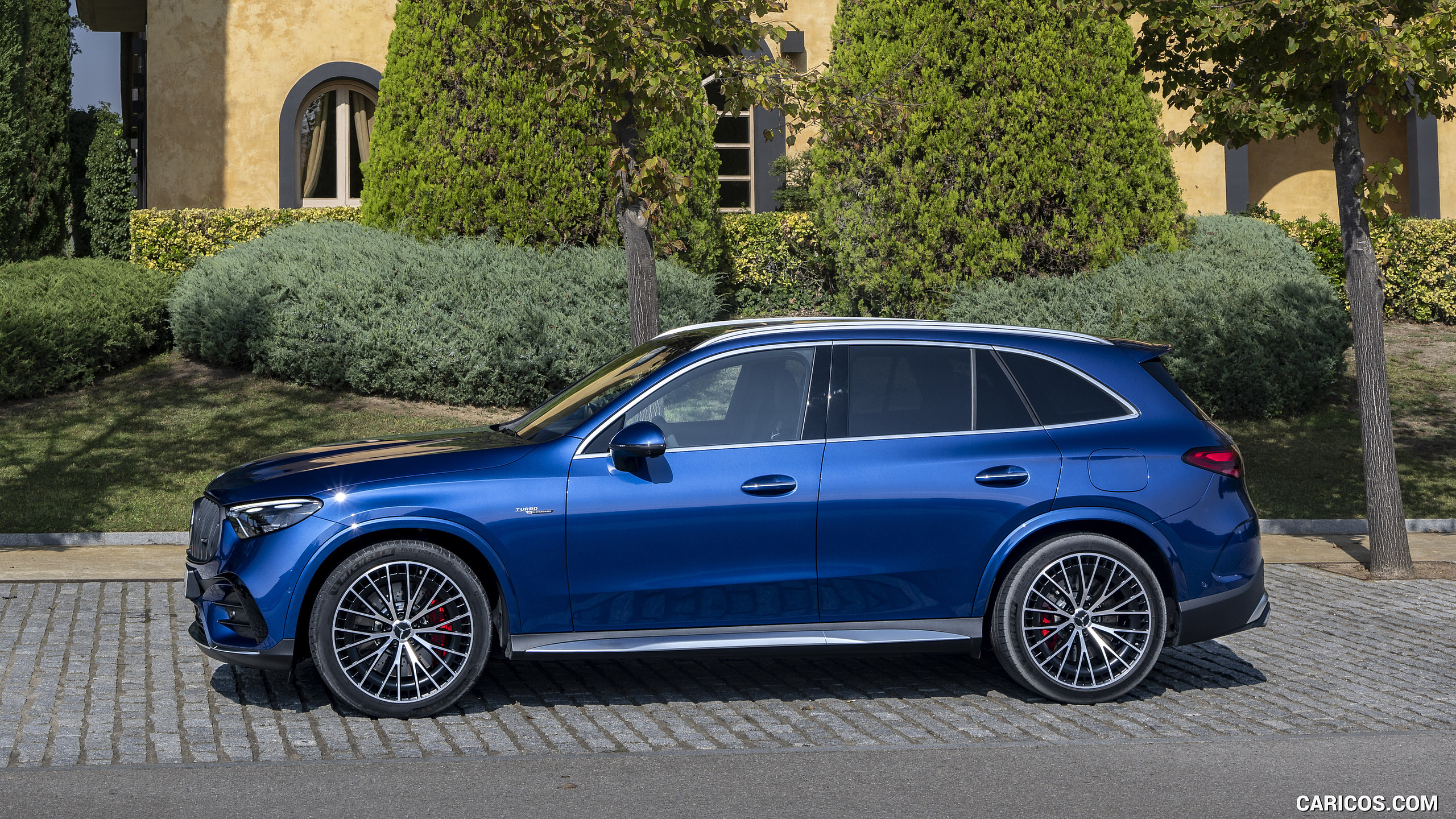 2025 Mercedes-AMG GLC 63 S E PERFORMANCE (Color: Spectral Blue Metallic) - Side, #37 of 210