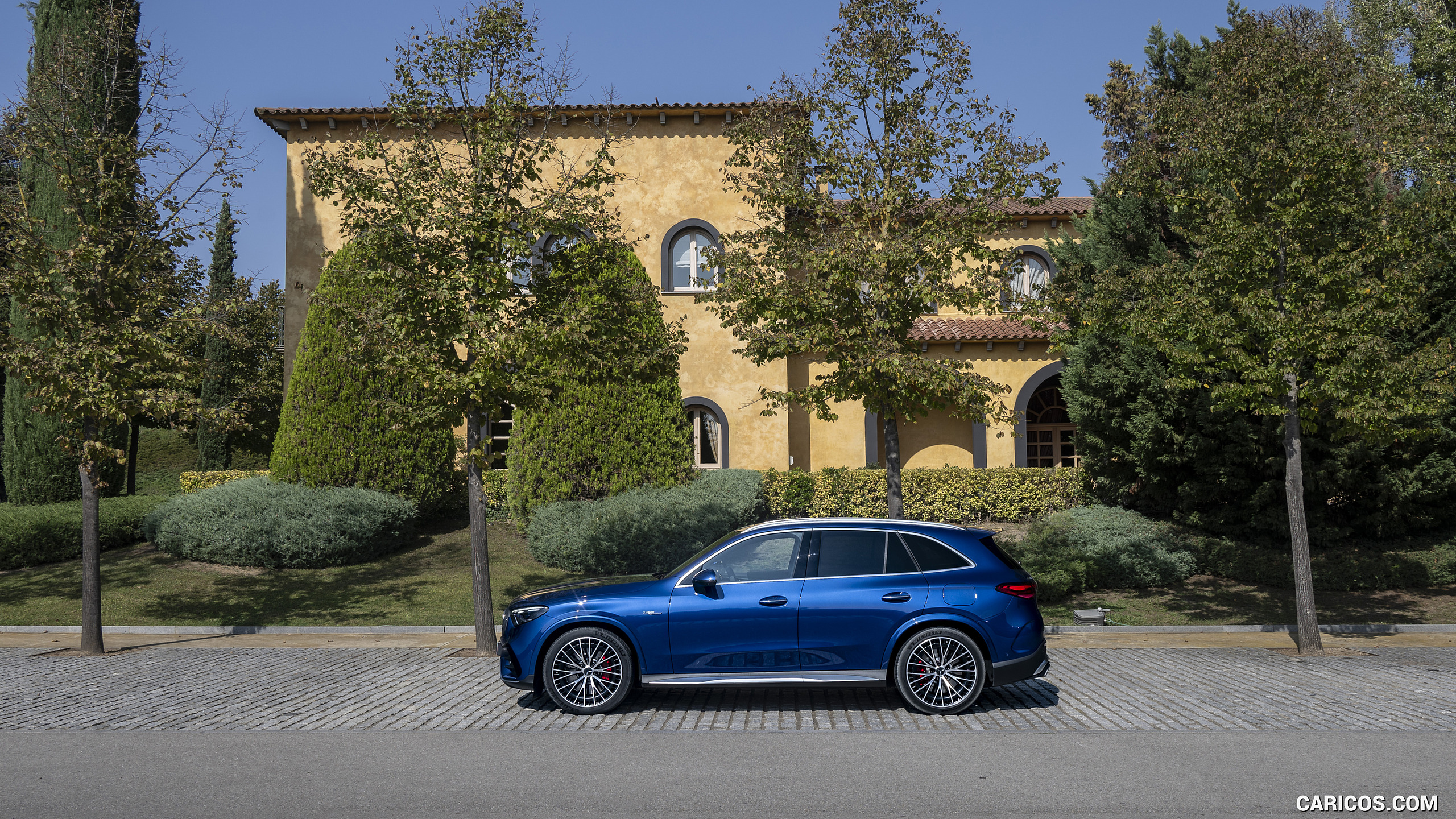 2025 Mercedes-AMG GLC 63 S E PERFORMANCE (Color: Spectral Blue Metallic) - Side, #38 of 210