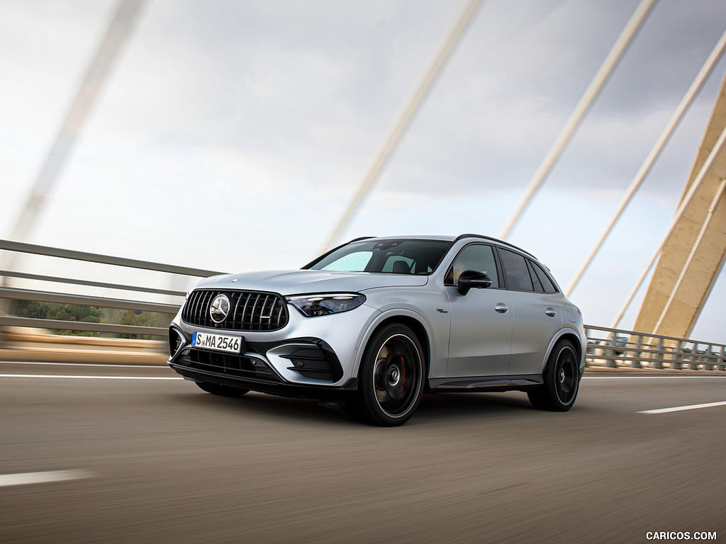 2025 Mercedes-AMG GLC 63 S E PERFORMANCE (Color: High-tech Silver Magno) - Front Three-Quarter