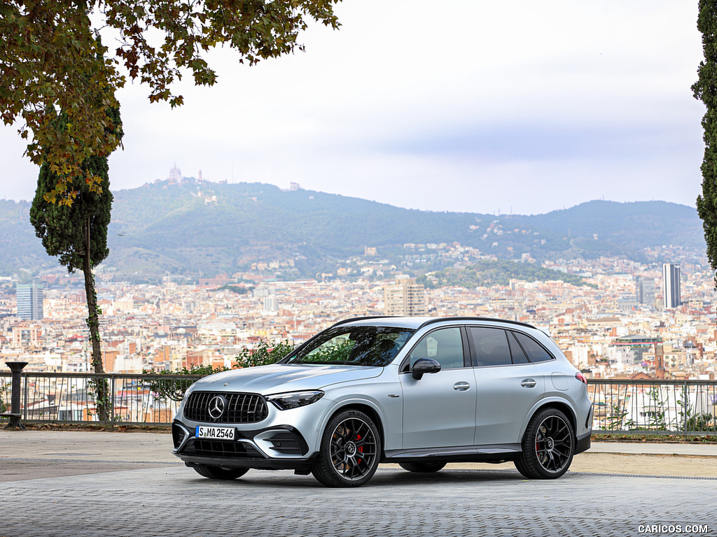 2025 Mercedes-AMG GLC 63 S E PERFORMANCE (Color: High-tech Silver Magno) - Front Three-Quarter