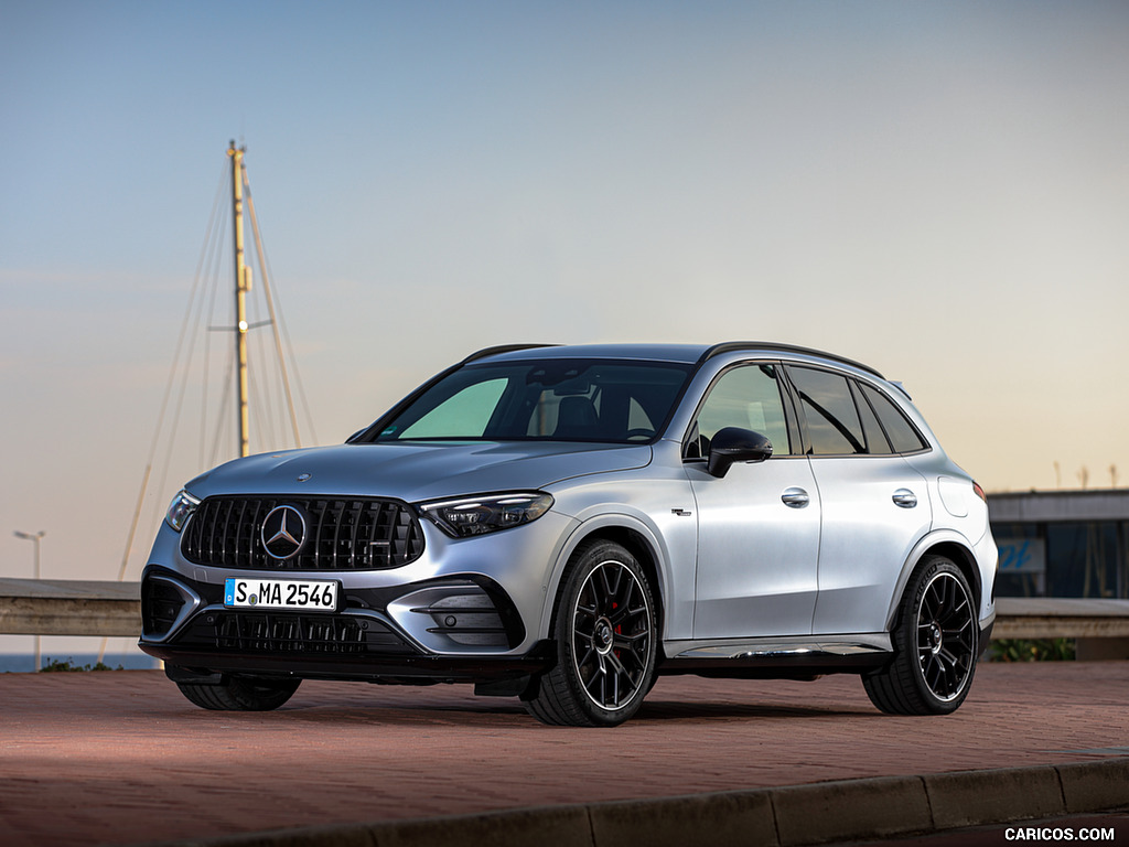 2025 Mercedes-AMG GLC 63 S E PERFORMANCE (Color: High-tech Silver Magno) - Front Three-Quarter