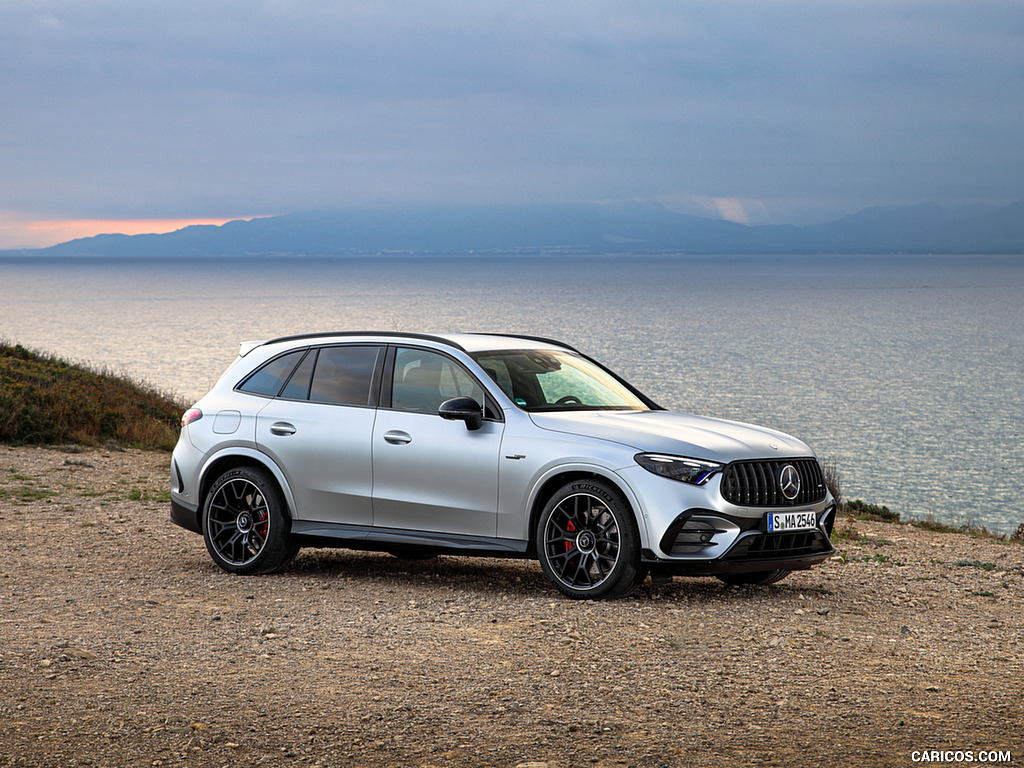 2025 Mercedes-AMG GLC 63 S E PERFORMANCE (Color: High-tech Silver Magno) - Front Three-Quarter