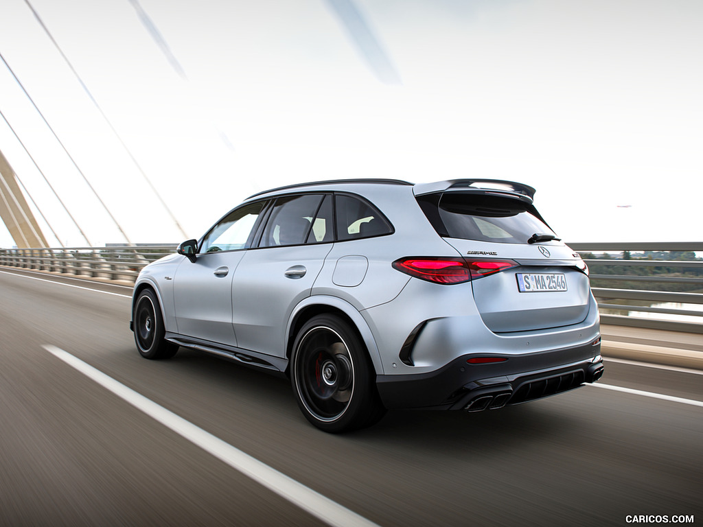 2025 Mercedes-AMG GLC 63 S E PERFORMANCE (Color: High-tech Silver Magno) - Rear Three-Quarter