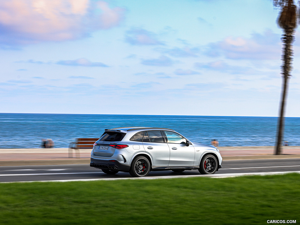 2025 Mercedes-AMG GLC 63 S E PERFORMANCE (Color: High-tech Silver Magno) - Rear Three-Quarter