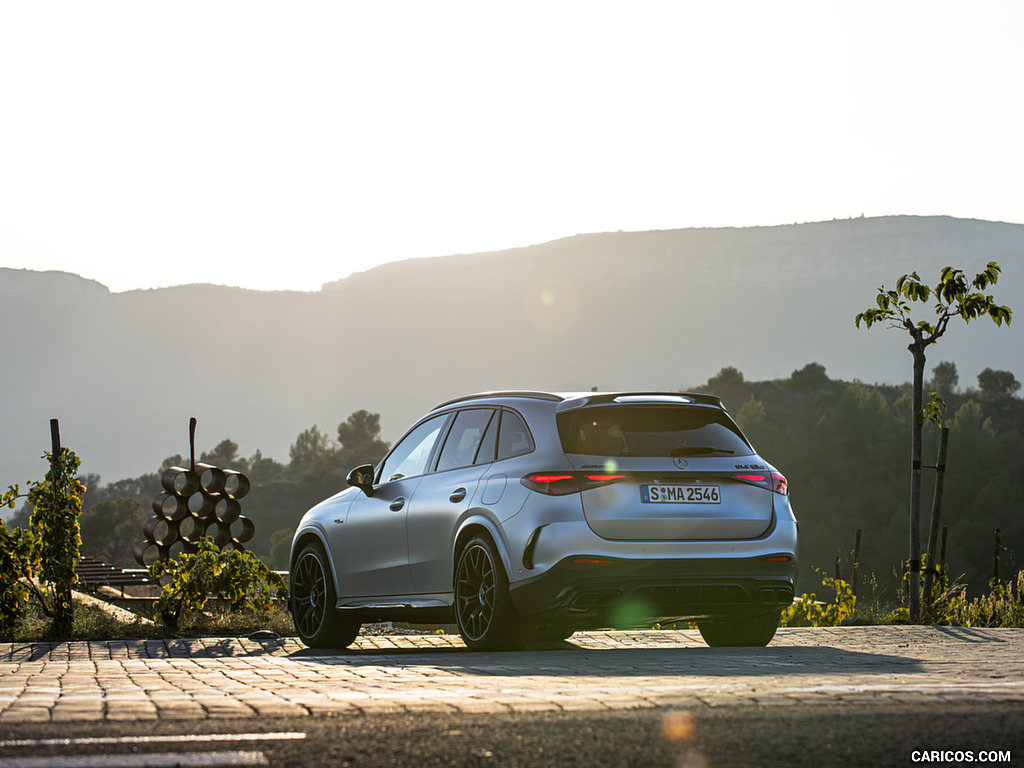 2025 Mercedes-AMG GLC 63 S E PERFORMANCE (Color: High-tech Silver Magno) - Rear Three-Quarter