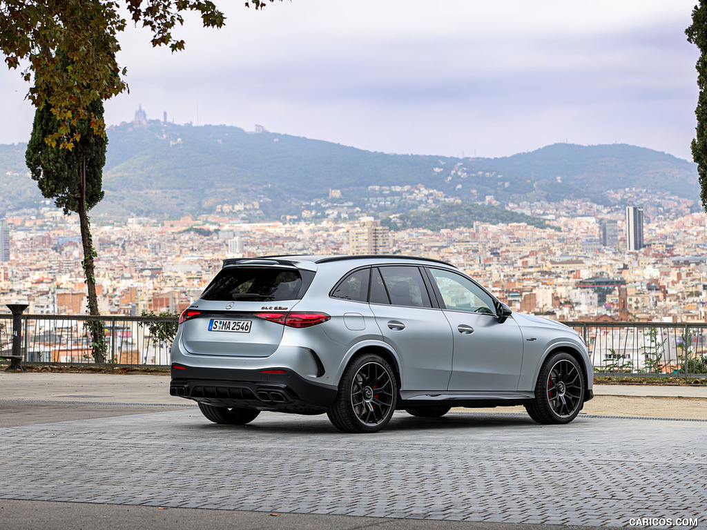 2025 Mercedes-AMG GLC 63 S E PERFORMANCE (Color: High-tech Silver Magno) - Rear Three-Quarter