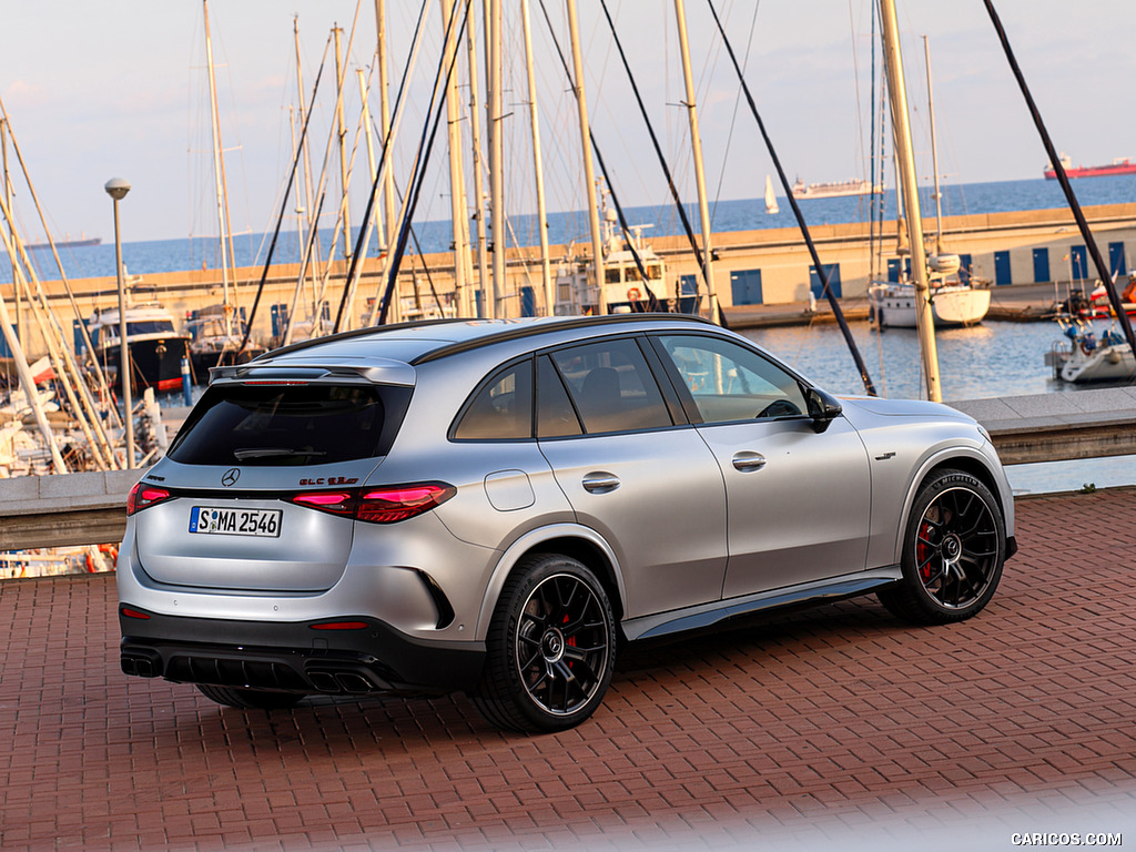 2025 Mercedes-AMG GLC 63 S E PERFORMANCE (Color: High-tech Silver Magno) - Rear Three-Quarter