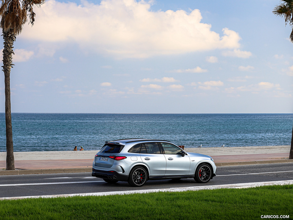 2025 Mercedes-AMG GLC 63 S E PERFORMANCE (Color: High-tech Silver Magno) - Rear Three-Quarter