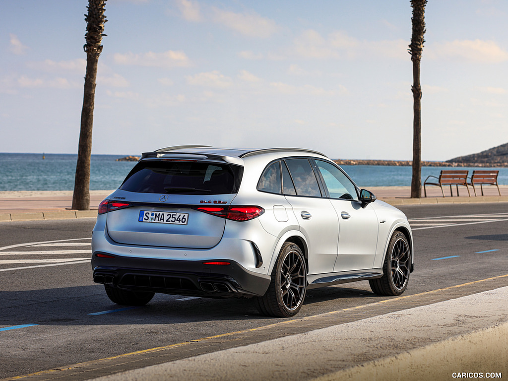 2025 Mercedes-AMG GLC 63 S E PERFORMANCE (Color: High-tech Silver Magno) - Rear Three-Quarter