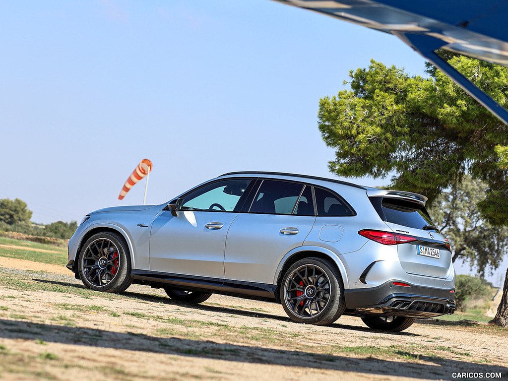 2025 Mercedes-AMG GLC 63 S E PERFORMANCE (Color: High-tech Silver Magno) - Rear Three-Quarter