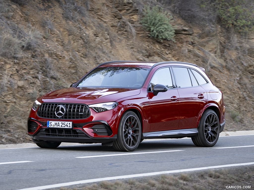 2025 Mercedes-AMG GLC 63 S E PERFORMANCE (Color: Patagonia Red Metallic) - Front Three-Quarter