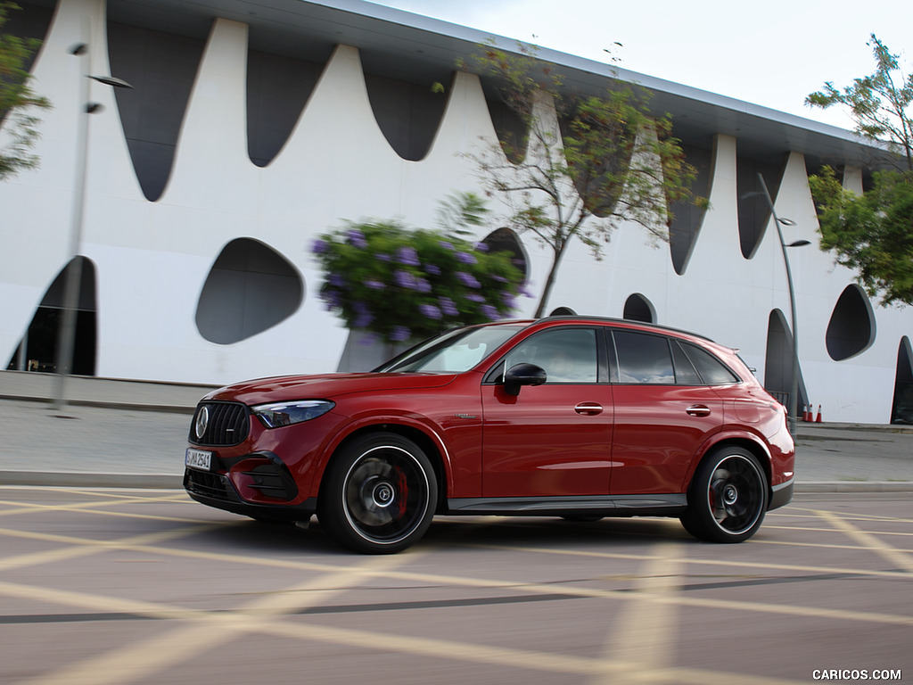 2025 Mercedes-AMG GLC 63 S E PERFORMANCE (Color: Patagonia Red Metallic) - Front Three-Quarter