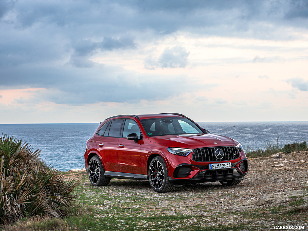 2025 Mercedes-AMG GLC 63 S E PERFORMANCE (Color: Patagonia Red Metallic) - Front Three-Quarter