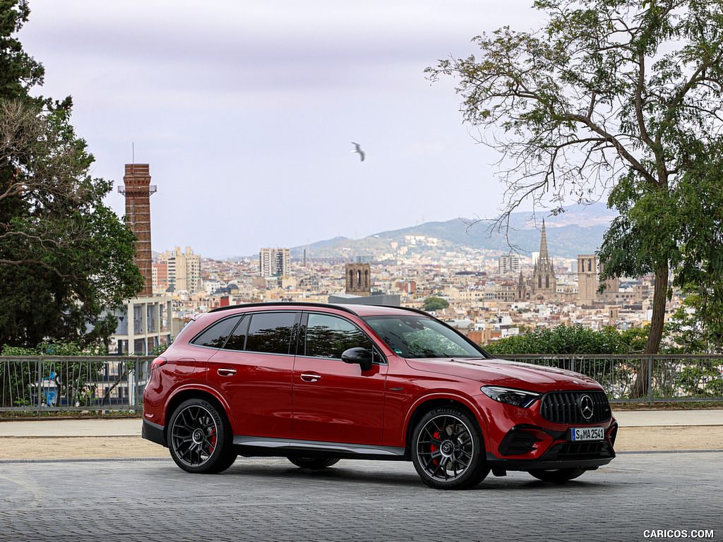 2025 Mercedes-AMG GLC 63 S E PERFORMANCE (Color: Patagonia Red Metallic) - Front Three-Quarter