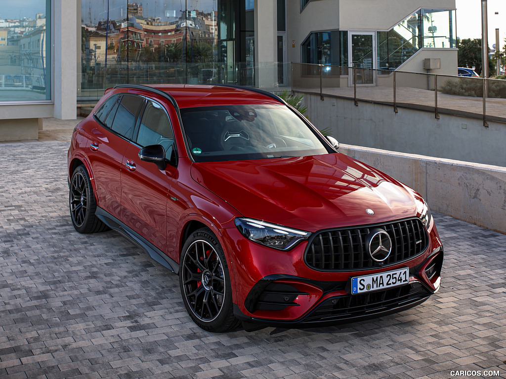 2025 Mercedes-AMG GLC 63 S E PERFORMANCE (Color: Patagonia Red Metallic) - Front Three-Quarter