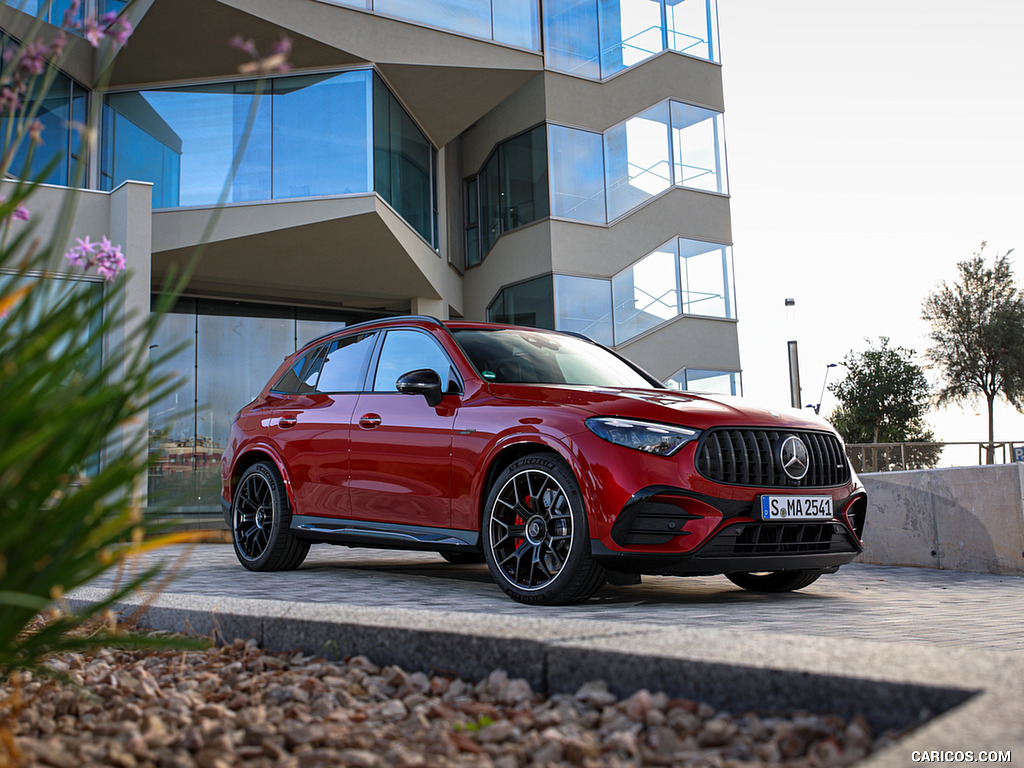 2025 Mercedes-AMG GLC 63 S E PERFORMANCE (Color: Patagonia Red Metallic) - Front Three-Quarter