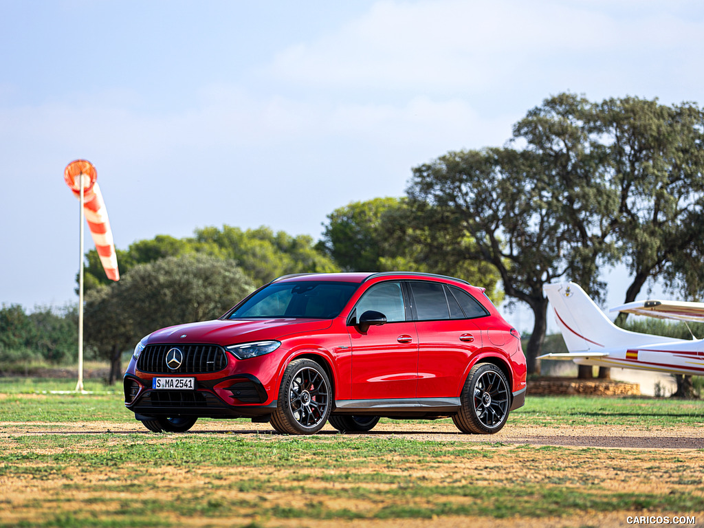 2025 Mercedes-AMG GLC 63 S E PERFORMANCE (Color: Patagonia Red Metallic) - Front Three-Quarter