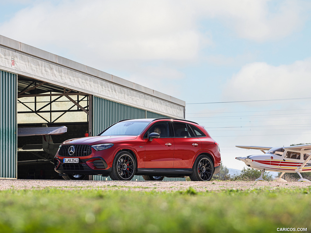 2025 Mercedes-AMG GLC 63 S E PERFORMANCE (Color: Patagonia Red Metallic) - Front Three-Quarter