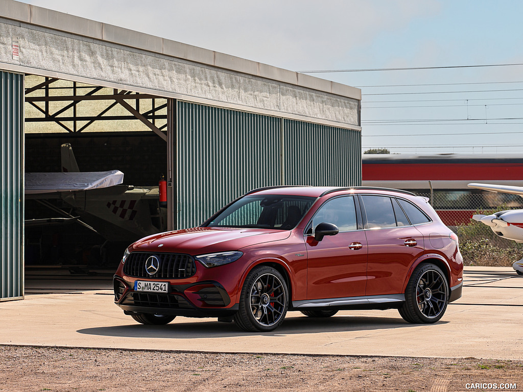 2025 Mercedes-AMG GLC 63 S E PERFORMANCE (Color: Patagonia Red Metallic) - Front Three-Quarter