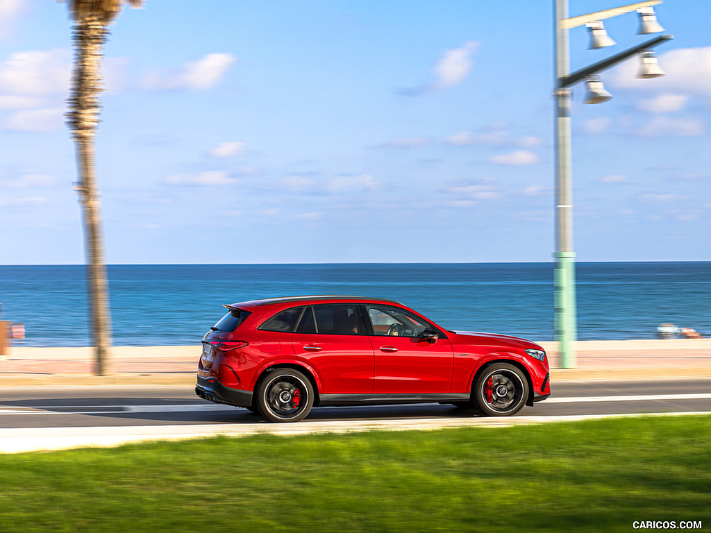 2025 Mercedes-AMG GLC 63 S E PERFORMANCE (Color: Patagonia Red Metallic) - Rear Three-Quarter