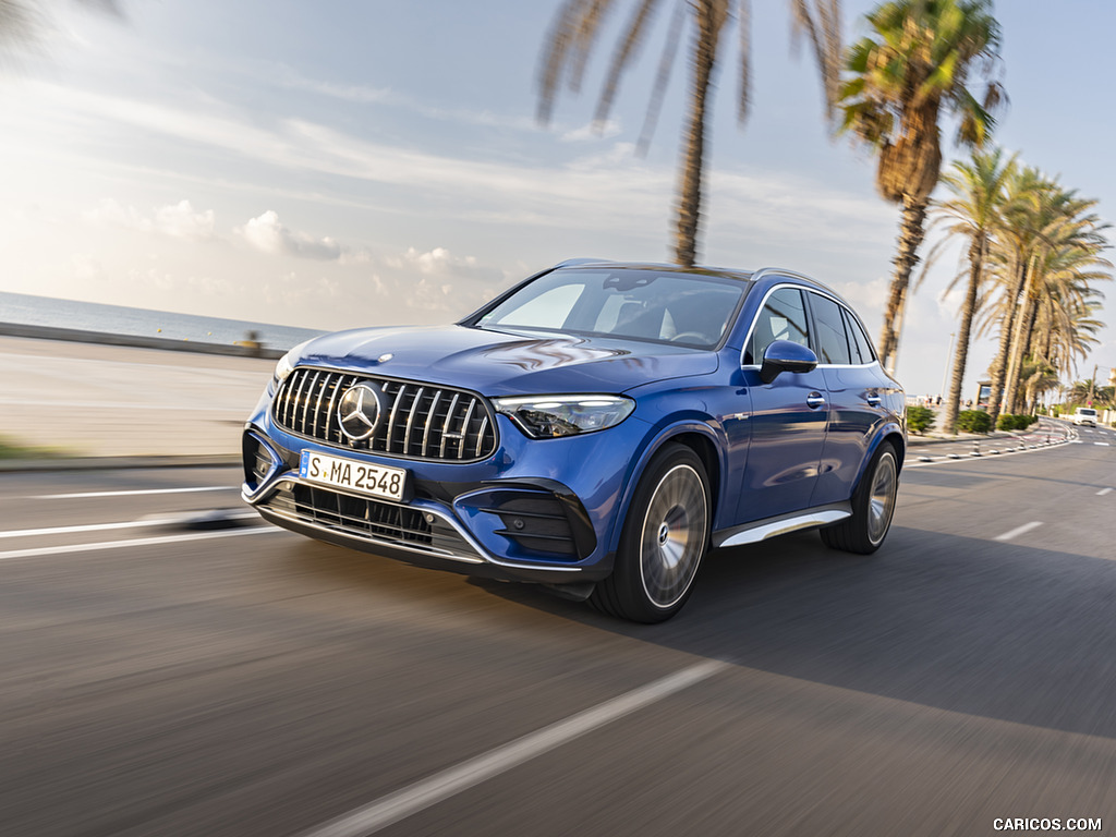 2025 Mercedes-AMG GLC 63 S E PERFORMANCE (Color: Spectral Blue Metallic) - Front Three-Quarter