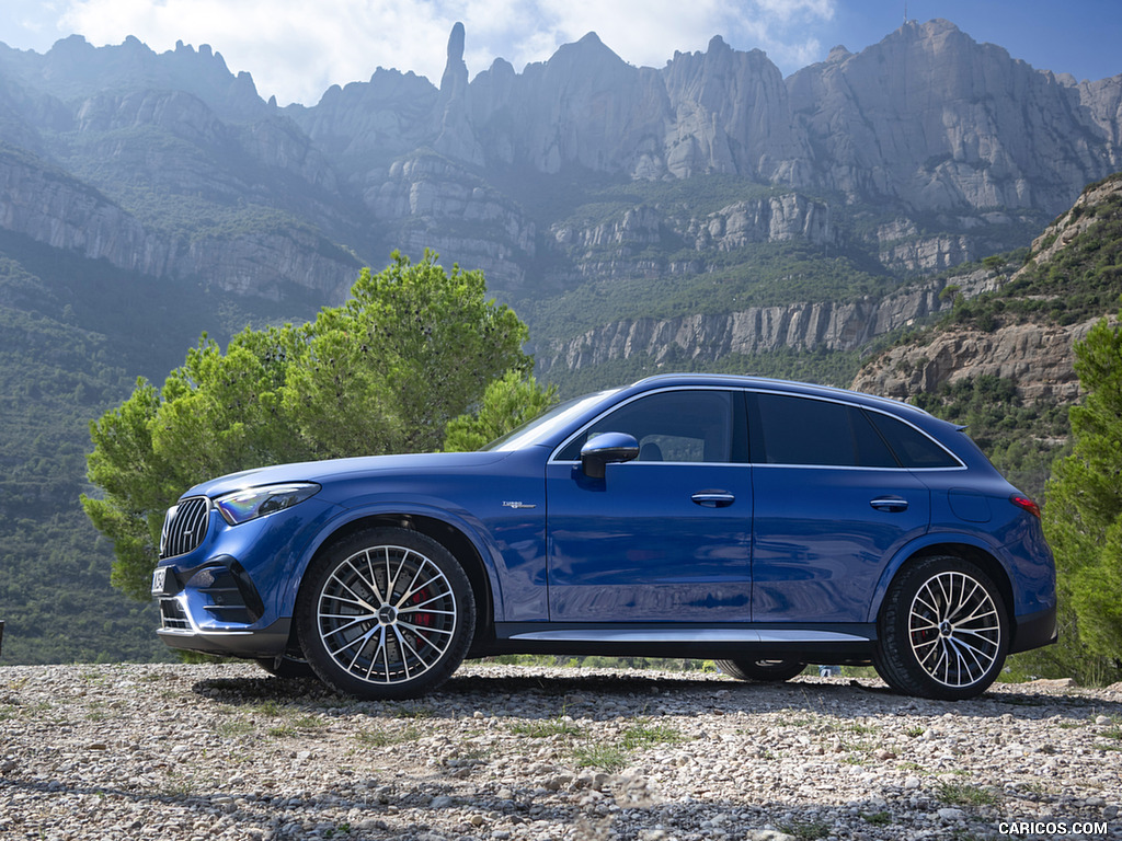 2025 Mercedes-AMG GLC 63 S E PERFORMANCE (Color: Spectral Blue Metallic) - Front Three-Quarter