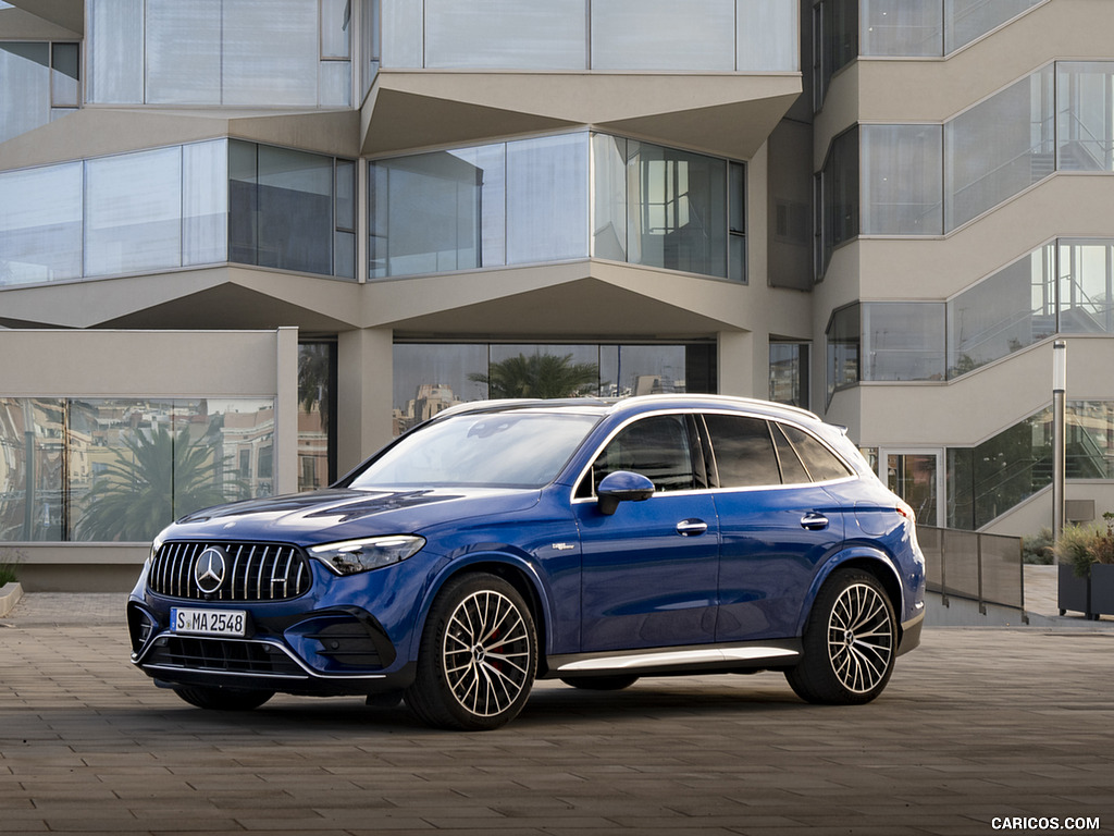 2025 Mercedes-AMG GLC 63 S E PERFORMANCE (Color: Spectral Blue Metallic) - Front Three-Quarter