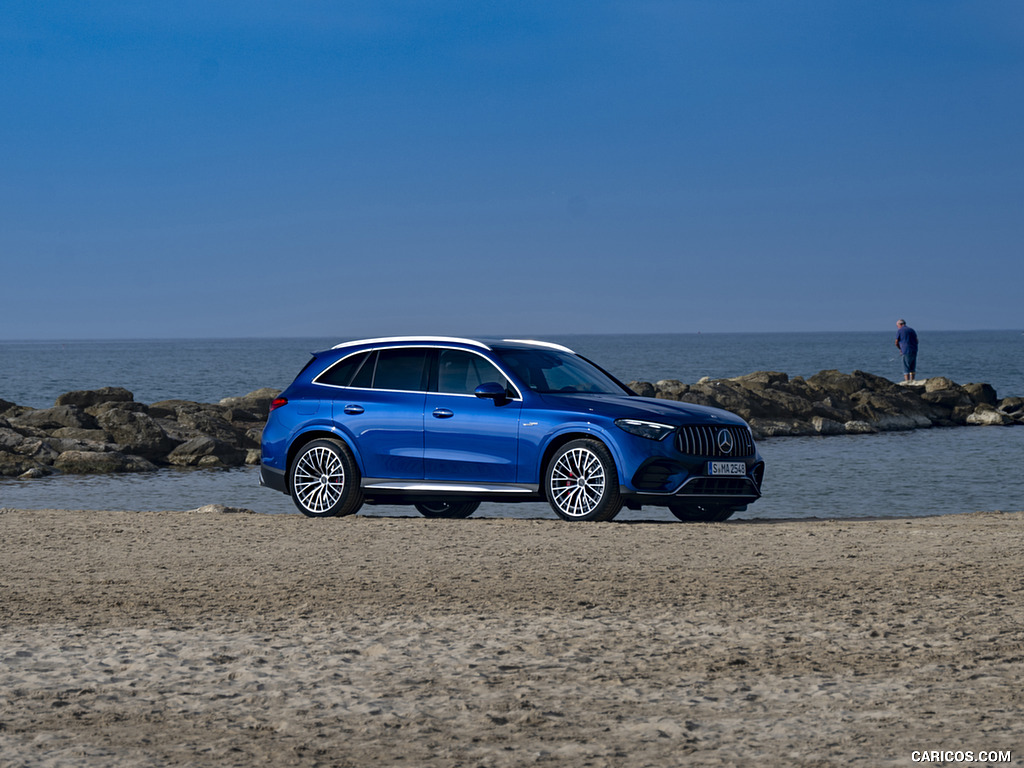 2025 Mercedes-AMG GLC 63 S E PERFORMANCE (Color: Spectral Blue Metallic) - Front Three-Quarter