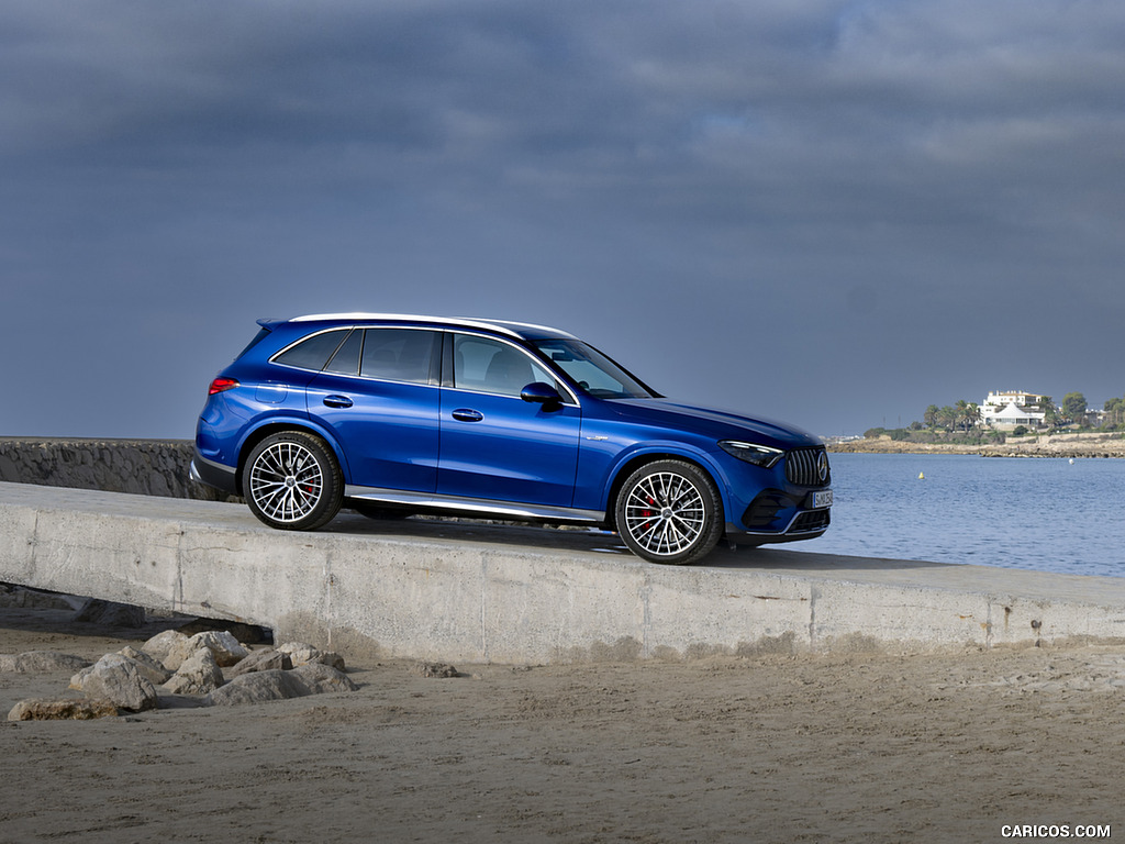 2025 Mercedes-AMG GLC 63 S E PERFORMANCE (Color: Spectral Blue Metallic) - Front Three-Quarter