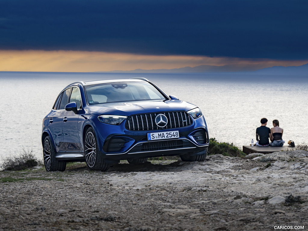 2025 Mercedes-AMG GLC 63 S E PERFORMANCE (Color: Spectral Blue Metallic) - Front Three-Quarter