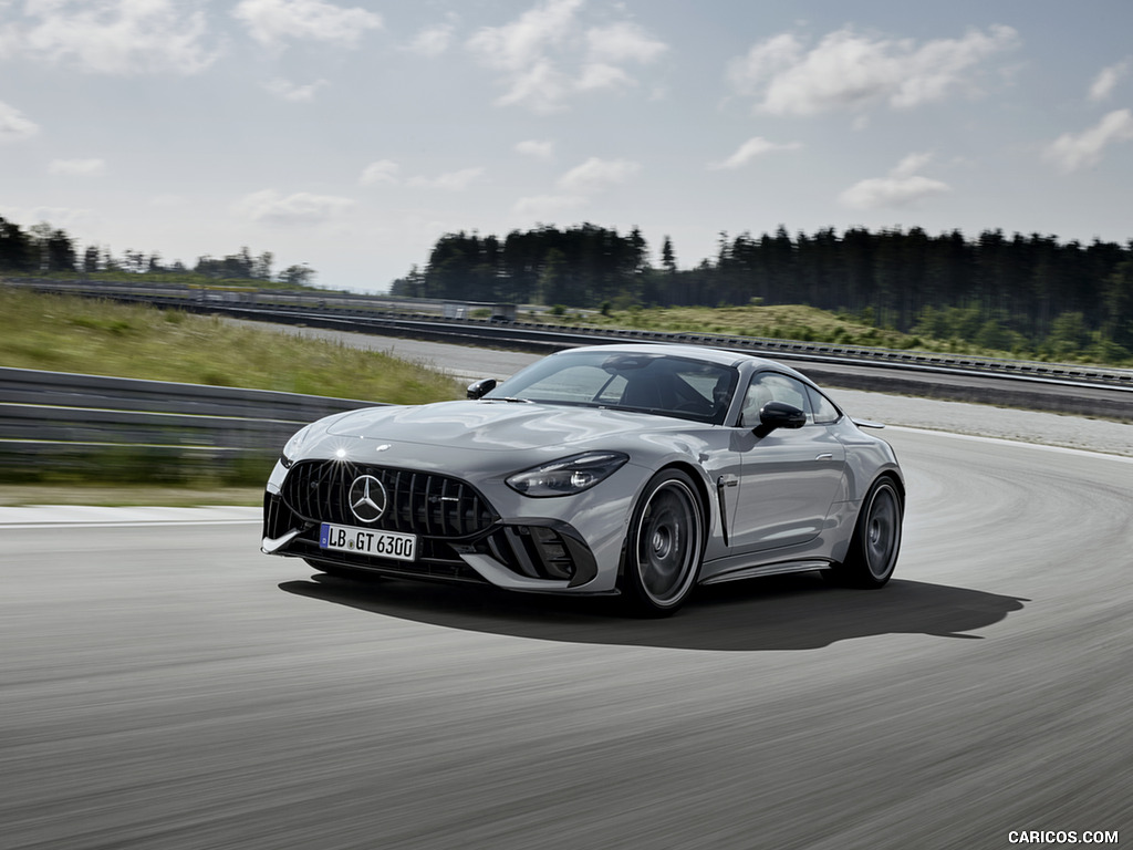 2025 Mercedes-AMG GT 63 PRO 4MATIC+ (Color: MANUFAKTUR Alpine Gray Solid) - Front Three-Quarter