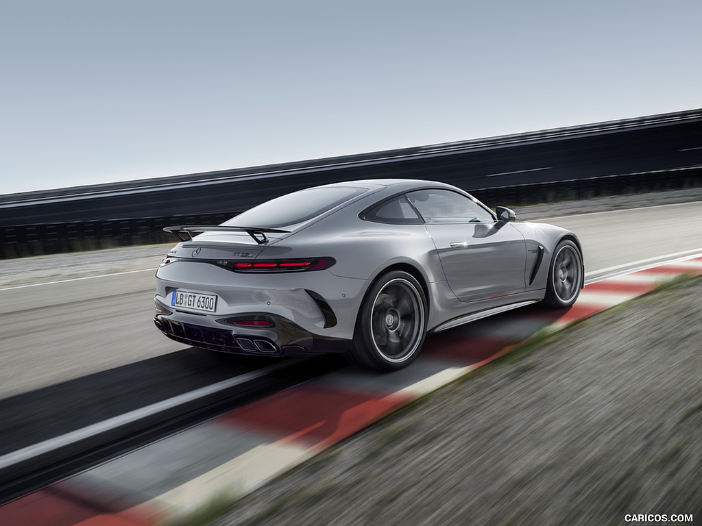 2025 Mercedes-AMG GT 63 PRO 4MATIC+ (Color: MANUFAKTUR Alpine Gray Solid) - Rear Three-Quarter