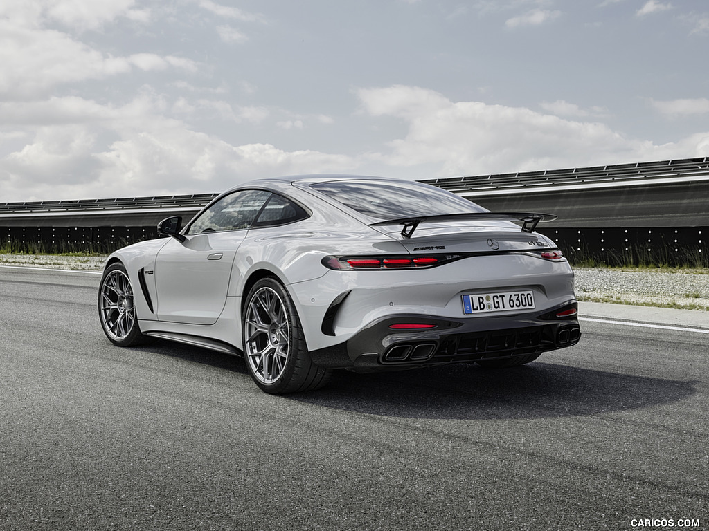 2025 Mercedes-AMG GT 63 PRO 4MATIC+ (Color: MANUFAKTUR Alpine Gray Solid) - Rear Three-Quarter