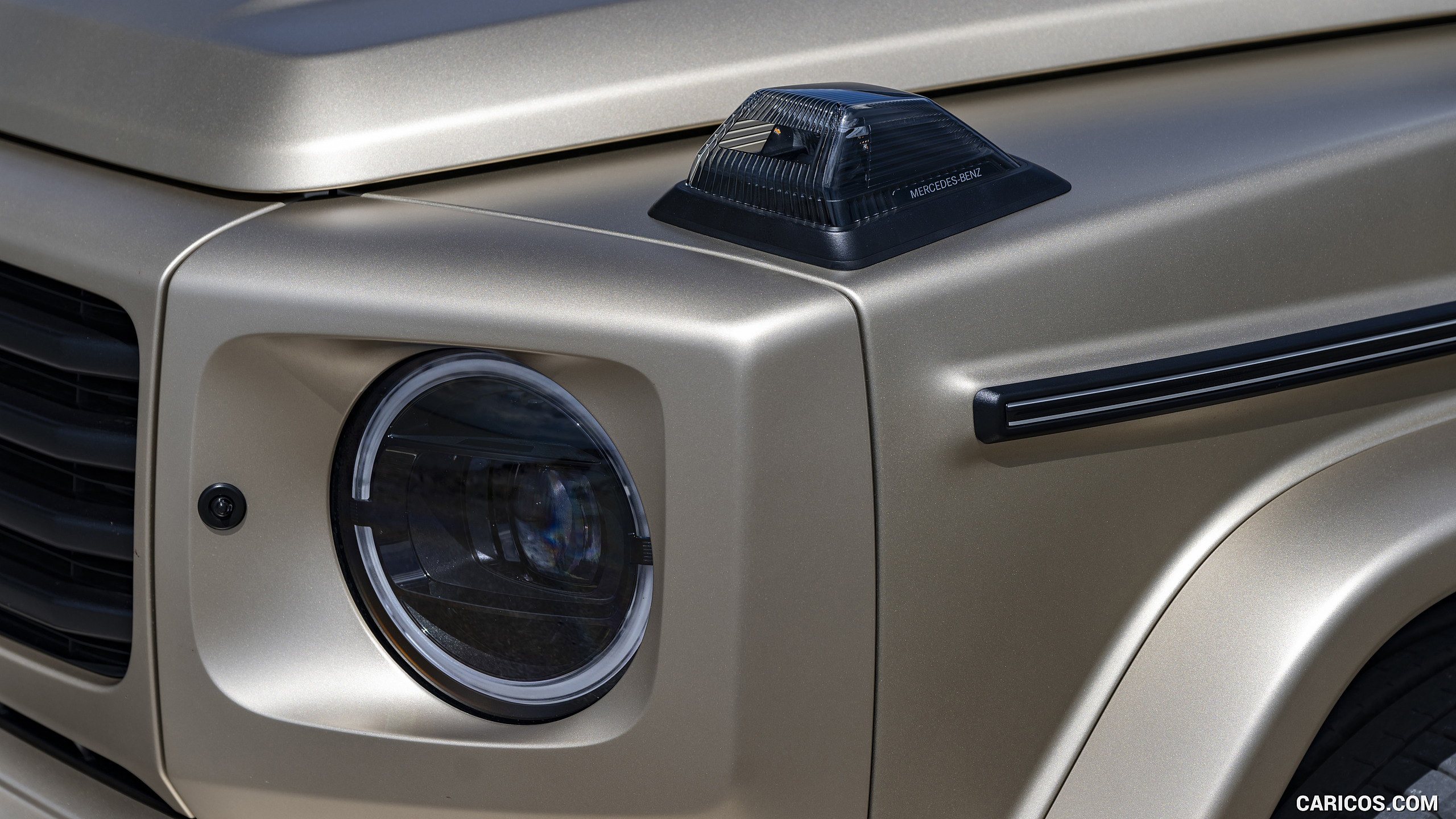 2025 Mercedes-Benz G 550 (Color: MANUFAKTUR Kalahari Gold Magno) - Headlight, #120 of 135