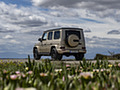 2025 Mercedes-Benz G 550 (Color: MANUFAKTUR Kalahari Gold Magno) - Rear Three-Quarter