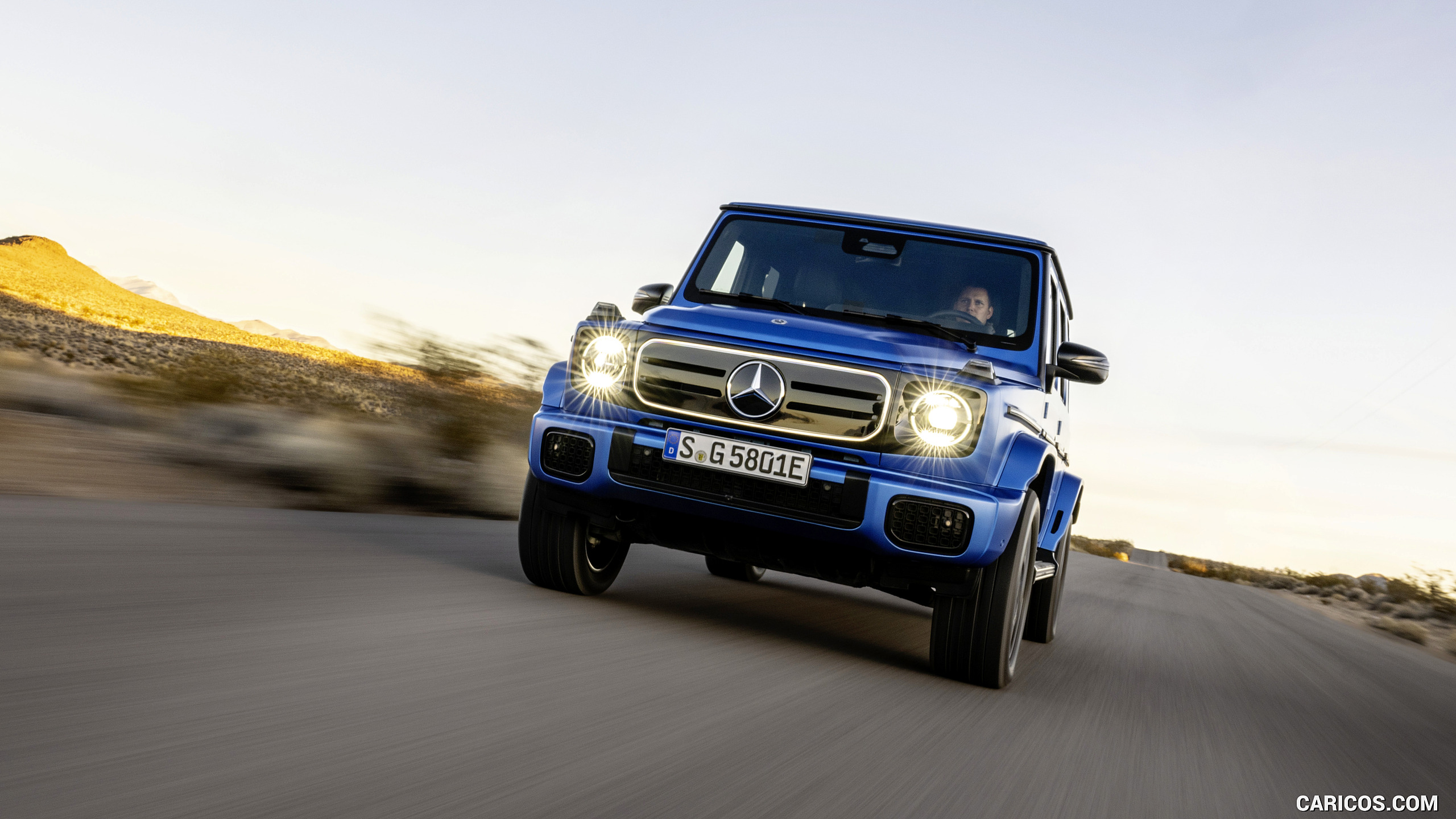 2025 Mercedes-Benz G 580 Electric with EQ Technology Edition One (Color: MANUFAKTUR South See Magno) - Front, #3 of 107