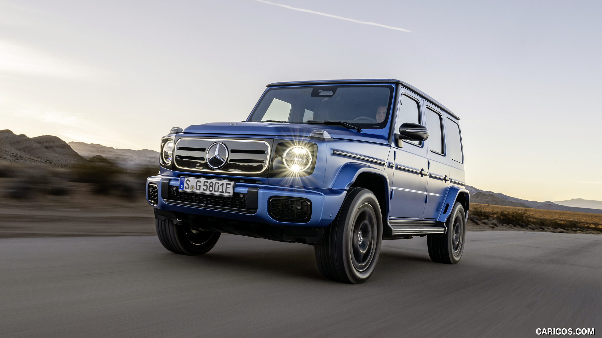 2025 Mercedes-Benz G 580 Electric with EQ Technology Edition One (Color: MANUFAKTUR South See Magno) - Front, #4 of 107