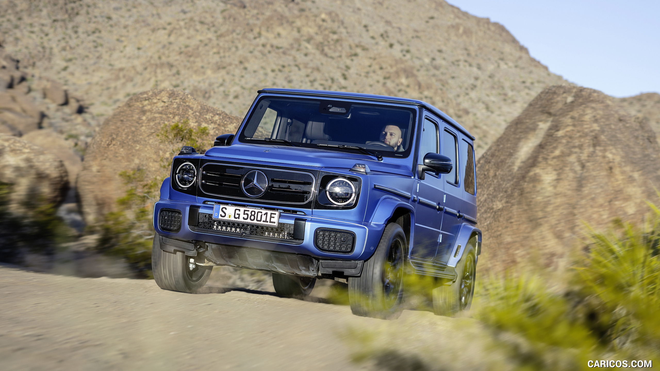 2025 Mercedes-Benz G 580 Electric with EQ Technology Edition One (Color: MANUFAKTUR South See Magno) - Front, #5 of 107